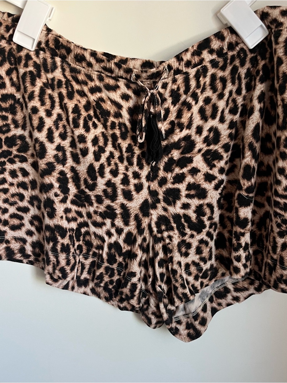 Soma COOL NIGHTS Mix & Match Pajama Shorts Leopard Print Size XL Tassel Pockets